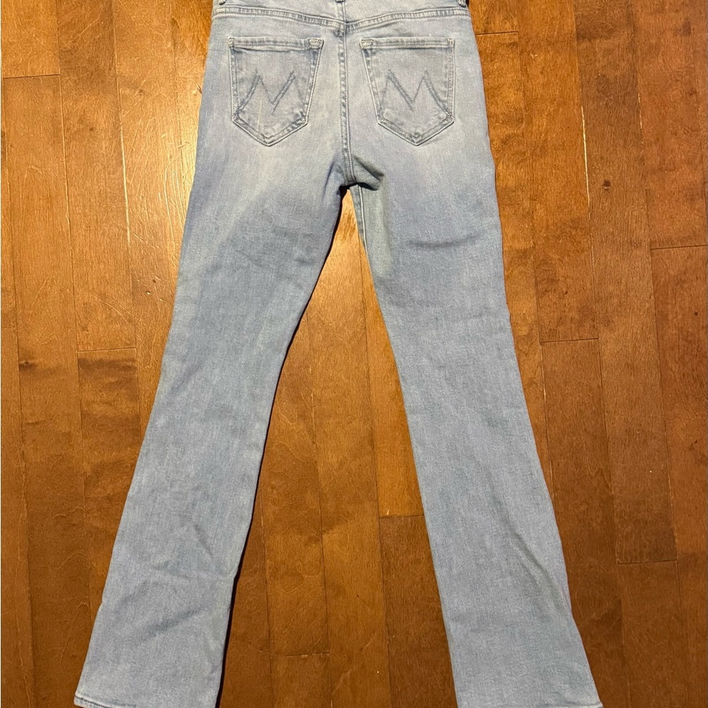 MOTHER Blue Flare Wide Leg Denim